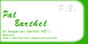 pal barthel business card